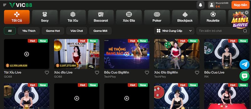 Casino live Vic88 